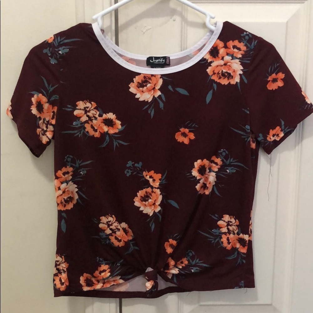 A kids flowery shirt